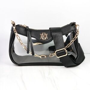 Caroline Hill BLACK Cassidy Clear Crossbody Purse